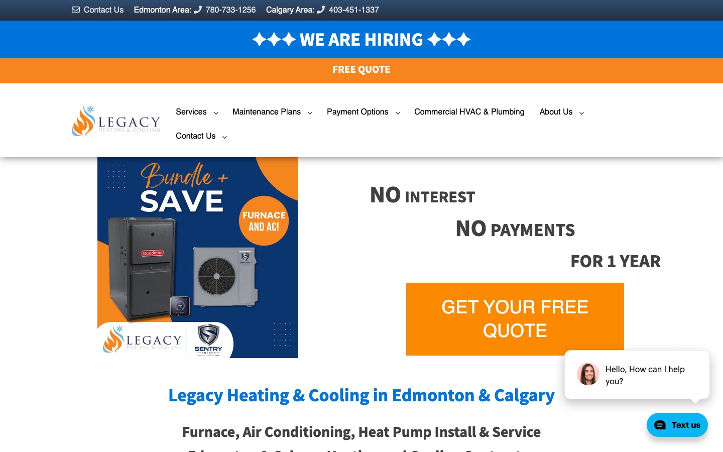 The current homepage